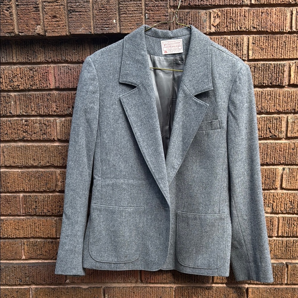 Pendleton Women's Gray Wool Blazer